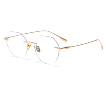 Load image into Gallery viewer, ZIROSAT 1135 Pure Titanium Glasses Frame    Men or Women Rimless Prescription Square Eyeglasses Anti-blue Ray Eyewear