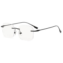 Load image into Gallery viewer, ZIROSAT 1135 Pure Titanium Glasses Frame    Men or Women Rimless Prescription Square Eyeglasses Anti-blue Ray Eyewear