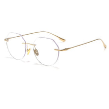 Load image into Gallery viewer, ZIROSAT 1135 Pure Titanium Glasses Frame    Men or Women Rimless Prescription Square Eyeglasses Anti-blue Ray Eyewear