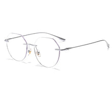 Load image into Gallery viewer, ZIROSAT 1135 Pure Titanium Glasses Frame    Men or Women Rimless Prescription Square Eyeglasses Anti-blue Ray Eyewear