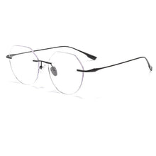 Load image into Gallery viewer, ZIROSAT 1135 Pure Titanium Glasses Frame    Men or Women Rimless Prescription Square Eyeglasses Anti-blue Ray Eyewear