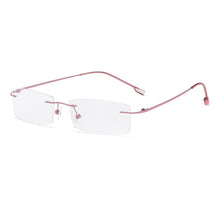 Carica l&#39;immagine nel visualizzatore di Gallery, 522 Memory Titanium Rimless Women Or Men Eyeglasses Brand Designer Myopia Optical Prescription Eyewear Frame