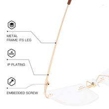 Carica l&#39;immagine nel visualizzatore di Gallery, 522 Memory Titanium Rimless Women Or Men Eyeglasses Brand Designer Myopia Optical Prescription Eyewear Frame