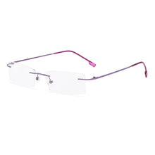 Carica l&#39;immagine nel visualizzatore di Gallery, 522 Memory Titanium Rimless Women Or Men Eyeglasses Brand Designer Myopia Optical Prescription Eyewear Frame