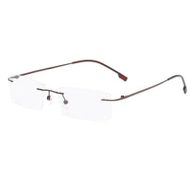 Carica l&#39;immagine nel visualizzatore di Gallery, 522 Memory Titanium Rimless Women Or Men Eyeglasses Brand Designer Myopia Optical Prescription Eyewear Frame