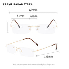 Carica l&#39;immagine nel visualizzatore di Gallery, 522 Memory Titanium Rimless Women Or Men Eyeglasses Brand Designer Myopia Optical Prescription Eyewear Frame