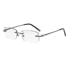 Load image into Gallery viewer, 58127 Titanium Alloy Glasses Frame   Men Rimless Prescription Square Eyeglasses Myopia Optical Eyewear