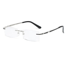 Load image into Gallery viewer, ZIROSAT 9133 Pure Titanium Rimless Men Eyeglasses Frame Fashion Brand Designer Myopia Clear Optical Prescription Eyewear Frame