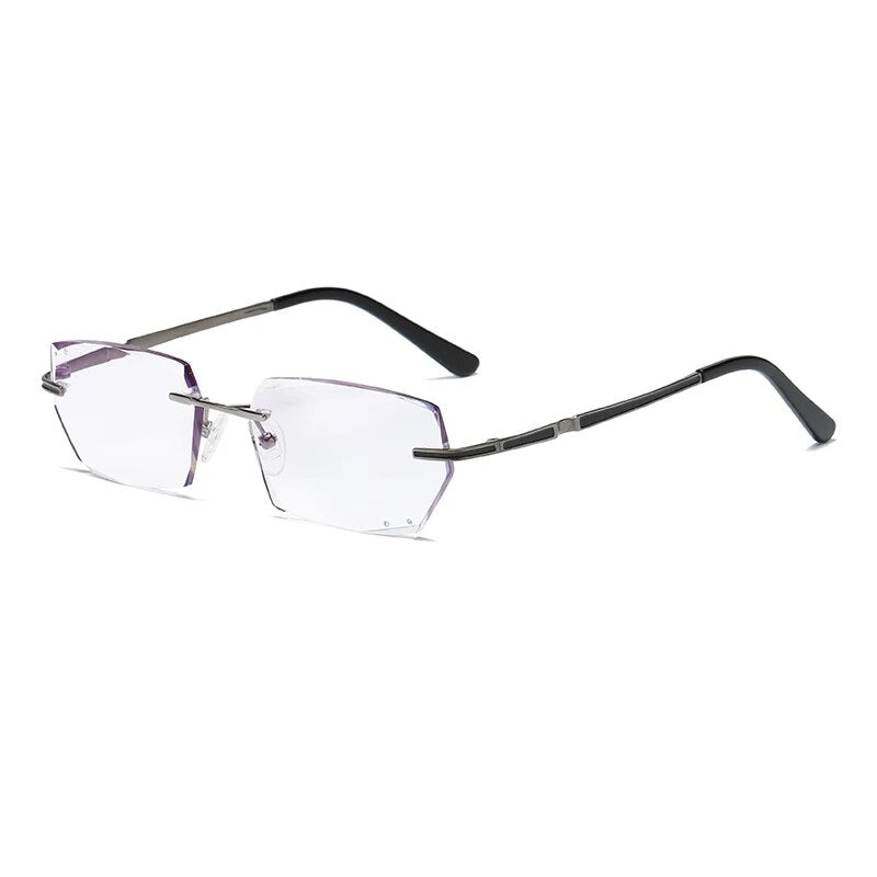 ZIROSAT 9133 Pure Titanium Rimless Men Eyeglasses Frame Fashion Brand Designer Myopia Clear Optical Prescription Eyewear Frame