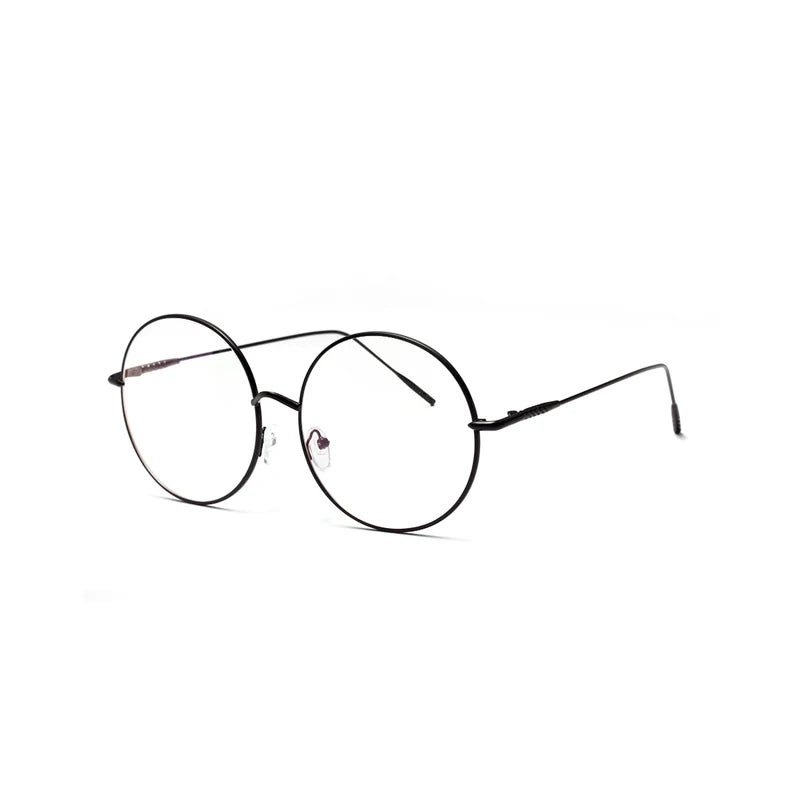 Zilead Oversize Round Glasses Frame For Women&Men Retro Metal Clear Len Glasses Optical Spectacle Glasses Eyeglasses Unisex