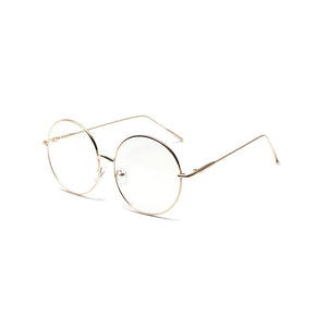 Zilead Oversize Round Glasses Frame For Women&Men Retro Metal Clear Len Glasses Optical Spectacle Glasses Eyeglasses Unisex