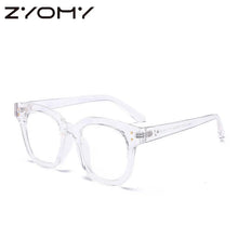 Load image into Gallery viewer, Zyomy Vintage Transparent Optical Eyewear Square Frame Reading Goggles Women Men Glasses Plain Mirror Ultralight Anti Blue Ray