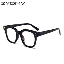 Load image into Gallery viewer, Zyomy Vintage Transparent Optical Eyewear Square Frame Reading Goggles Women Men Glasses Plain Mirror Ultralight Anti Blue Ray