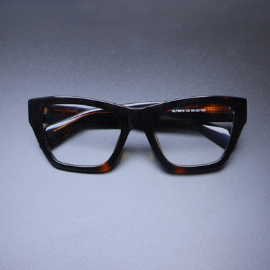 Gatenac Vintage Acetate Glasses Frame For Men Square Retro Myopia Prescription Big Eyeglasses Frame Women Luxury Brand Eyewear