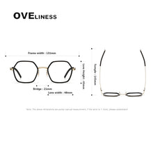 Load image into Gallery viewer, Acetate Titanium Glasses Frame men Women New Retro Polygon Prescription Eyeglasses frames Men Optical Spectacles Eyewear