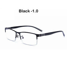 Load image into Gallery viewer, anti blue light glasses men Business Half-frame  Myopia Glasses The Finished Product Anteojos Miopes Office -50 To -600