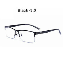 Load image into Gallery viewer, anti blue light glasses men Business Half-frame  Myopia Glasses The Finished Product Anteojos Miopes Office -50 To -600