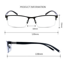 Load image into Gallery viewer, anti blue light glasses men Business Half-frame  Myopia Glasses The Finished Product Anteojos Miopes Office -50 To -600