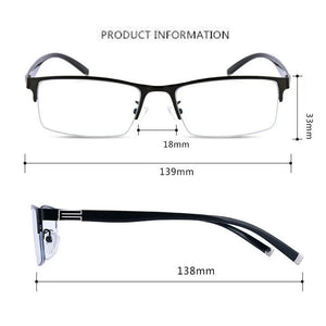 anti blue light glasses men Business Half-frame  Myopia Glasses The Finished Product Anteojos Miopes Office -50 To -600