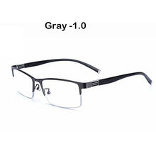 Load image into Gallery viewer, anti blue light glasses men Business Half-frame  Myopia Glasses The Finished Product Anteojos Miopes Office -50 To -600