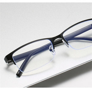 anti blue light glasses men Business Half-frame  Myopia Glasses The Finished Product Anteojos Miopes Office -50 To -600