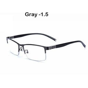 anti blue light glasses men Business Half-frame  Myopia Glasses The Finished Product Anteojos Miopes Office -50 To -600