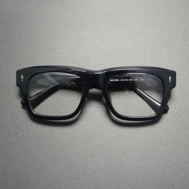 Vintage Acetate Glasses Frame Men Handmade Rivet Big Face Eyeglasses Frame 2024 New Fashion Luxury Brand Designer Eyewear