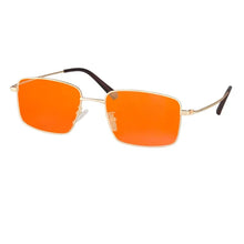 Load image into Gallery viewer, blue light glasses men Orange lens Red lens Clear lens Metal glasses blue light protection Blue light blocking glasses for male