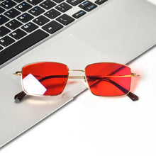 Load image into Gallery viewer, blue light glasses men Orange lens Red lens Clear lens Metal glasses blue light protection Blue light blocking glasses for male