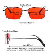 Load image into Gallery viewer, blue light glasses men Orange lens Red lens Clear lens Metal glasses blue light protection Blue light blocking glasses for male