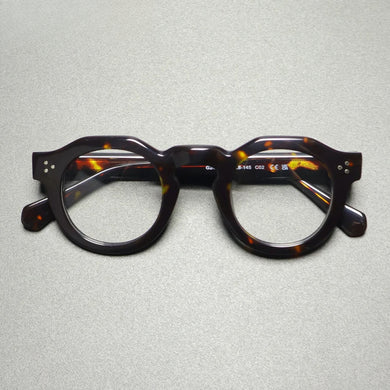 Gatenac Vintage Handmade Acetate Glasses Frame Men Round High Quality Eyeglasses Frame Women Retro Luxury Brand Designer Eyewear