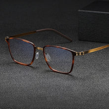Load image into Gallery viewer, Vintage Titanium Alloy Glasses Frame Men Square Retro Prescription Myopia Eyeglasses Frame Male Luxury Brand Screwless Eyewear