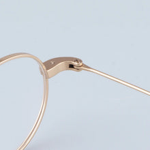 Load image into Gallery viewer, gms648 Small Round Titanium Eyeglasses Frames Japanese Style Extra-light Glasses Optical Prescription Gold Unisex Eeywear