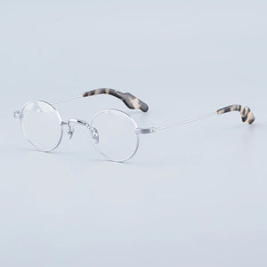 gms648 Small Round Titanium Eyeglasses Frames Japanese Style Extra-light Glasses Optical Prescription Gold Unisex Eeywear