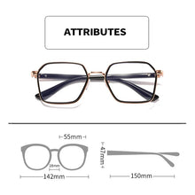 Load image into Gallery viewer, iboode Blue Light Blocking Myopia Glasses Finished Men Women Large Frame Myopic Eyewear Optical -1 -1.5 -2 -2.5 -3.5 Spectacles
