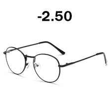 Load image into Gallery viewer, iboode Retro Finished Myopia Glasses Frames Women Vintage Metal Round Nearsighted Glasses Men Black Silver Gold Eyeglasses Lady