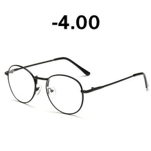 Load image into Gallery viewer, iboode Retro Finished Myopia Glasses Frames Women Vintage Metal Round Nearsighted Glasses Men Black Silver Gold Eyeglasses Lady