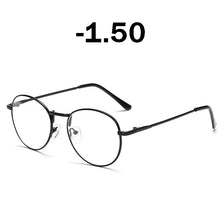 Load image into Gallery viewer, iboode Retro Finished Myopia Glasses Frames Women Vintage Metal Round Nearsighted Glasses Men Black Silver Gold Eyeglasses Lady