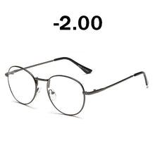 Load image into Gallery viewer, iboode Retro Finished Myopia Glasses Frames Women Vintage Metal Round Nearsighted Glasses Men Black Silver Gold Eyeglasses Lady