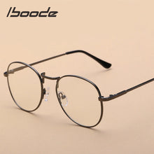 Load image into Gallery viewer, iboode Retro Finished Myopia Glasses Frames Women Vintage Metal Round Nearsighted Glasses Men Black Silver Gold Eyeglasses Lady