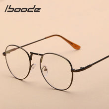 Load image into Gallery viewer, iboode Retro Finished Myopia Glasses Frames Women Vintage Metal Round Nearsighted Glasses Men Black Silver Gold Eyeglasses Lady