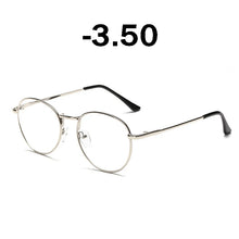 Load image into Gallery viewer, iboode Retro Finished Myopia Glasses Frames Women Vintage Metal Round Nearsighted Glasses Men Black Silver Gold Eyeglasses Lady