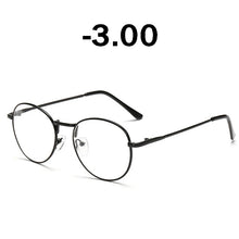 Load image into Gallery viewer, iboode Retro Finished Myopia Glasses Frames Women Vintage Metal Round Nearsighted Glasses Men Black Silver Gold Eyeglasses Lady