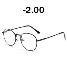 Load image into Gallery viewer, iboode Retro Finished Myopia Glasses Frames Women Vintage Metal Round Nearsighted Glasses Men Black Silver Gold Eyeglasses Lady