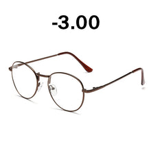 Load image into Gallery viewer, iboode Retro Finished Myopia Glasses Frames Women Vintage Metal Round Nearsighted Glasses Men Black Silver Gold Eyeglasses Lady