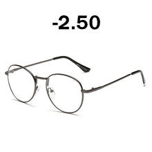 Load image into Gallery viewer, iboode Retro Finished Myopia Glasses Frames Women Vintage Metal Round Nearsighted Glasses Men Black Silver Gold Eyeglasses Lady