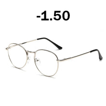 Load image into Gallery viewer, iboode Retro Finished Myopia Glasses Frames Women Vintage Metal Round Nearsighted Glasses Men Black Silver Gold Eyeglasses Lady
