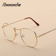 Load image into Gallery viewer, iboode Retro Finished Myopia Glasses Frames Women Vintage Metal Round Nearsighted Glasses Men Black Silver Gold Eyeglasses Lady