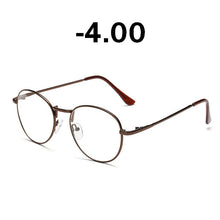 Load image into Gallery viewer, iboode Retro Finished Myopia Glasses Frames Women Vintage Metal Round Nearsighted Glasses Men Black Silver Gold Eyeglasses Lady