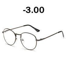 Load image into Gallery viewer, iboode Retro Finished Myopia Glasses Frames Women Vintage Metal Round Nearsighted Glasses Men Black Silver Gold Eyeglasses Lady